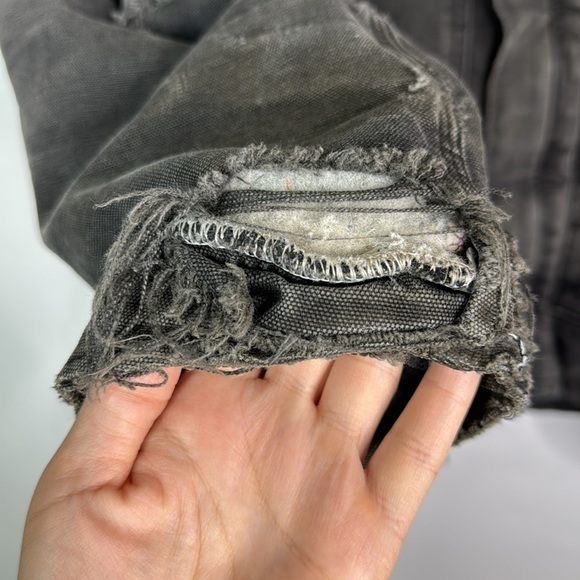 Vintage Carhartt C03 Arctic Black Insulated Canvas Chore Jacket Grunge Large 90s - Picture 8 of 12